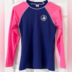 Body Glove Rashguard Top Hot Pink Royal Blue